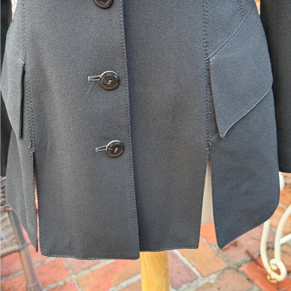 Cynthia Steffe Black Tailored Button-Front Blazer size 4 - Picture 4 of 9